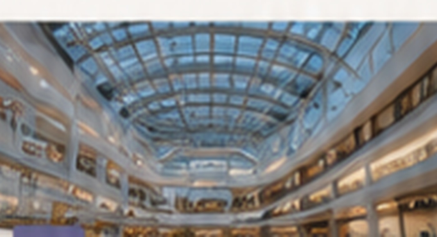 Modern shopping mall interior